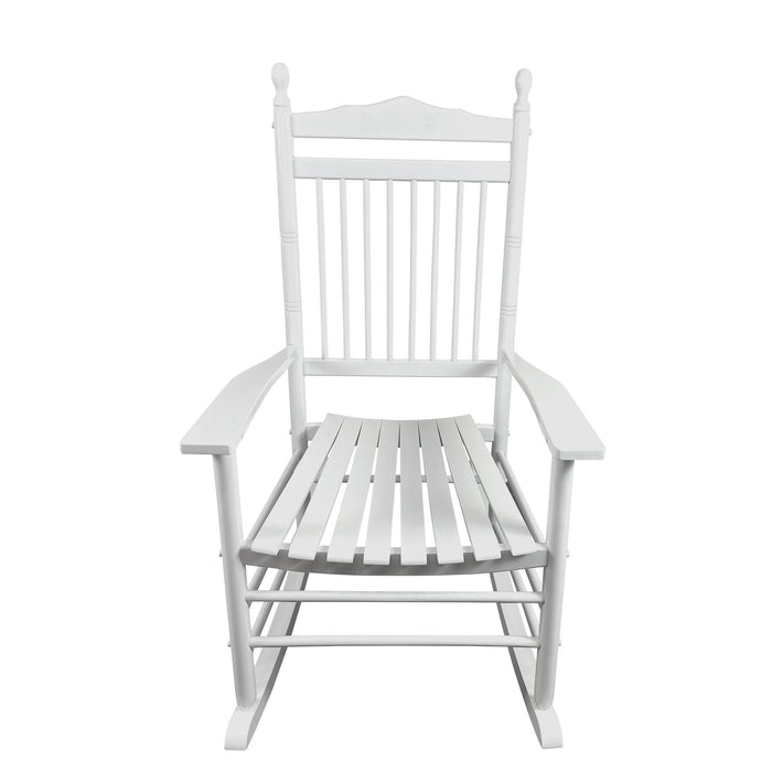 Balcony Porch Adult Rocking Chair - White - Wood