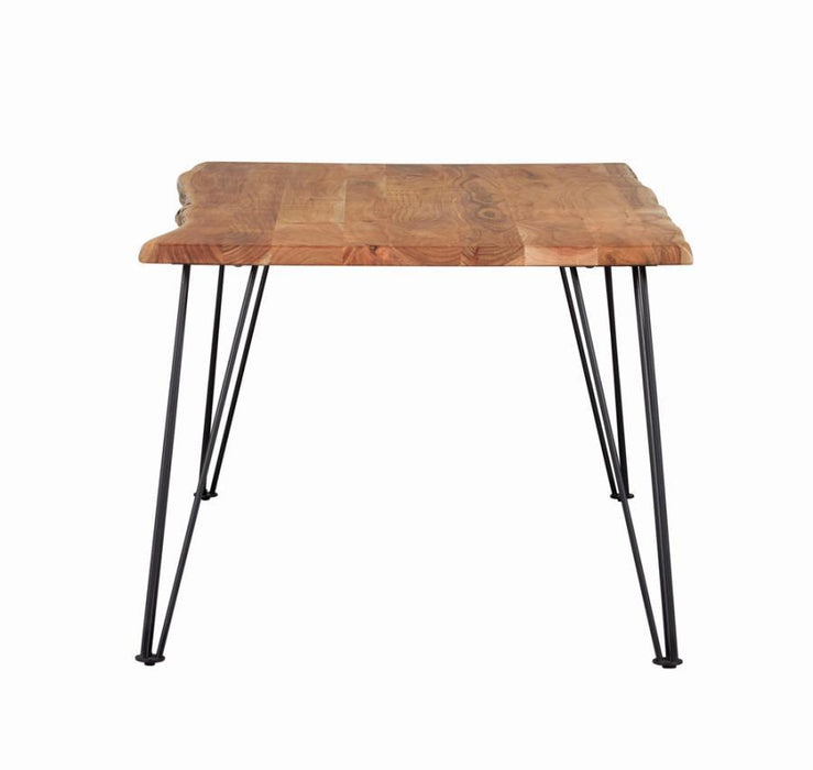 Sherman - Rectangular Dining Table - Natural Acacia And Matte Black Unique Piece Furniture