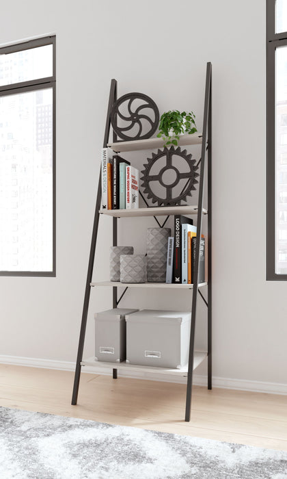 Bayflynn - White / Black - Bookcase - 4 Open Shelves Unique Piece Furniture