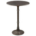 Oswego - Round Bar Table - Dark Russet And Antique Bronze Unique Piece Furniture