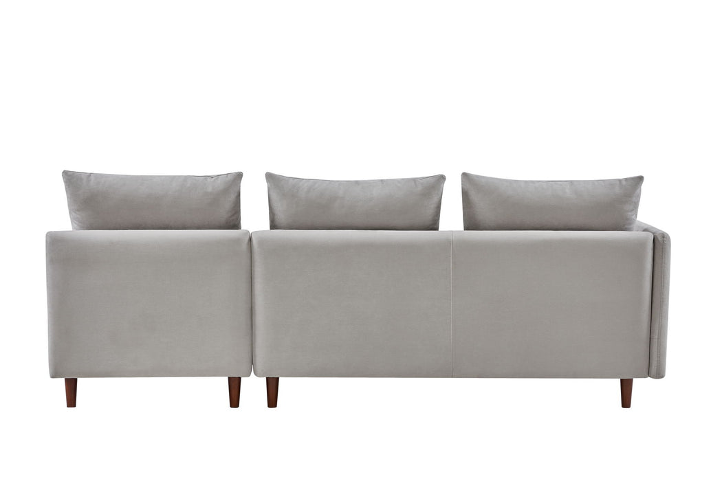 2053 Gray Sofa Chaise Longue Thickened Version Of Water Ripple Suede
