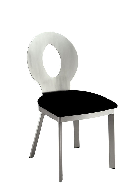 Valo - Side Chair (Set of 2) - Silver / Black Unique Piece Furniture