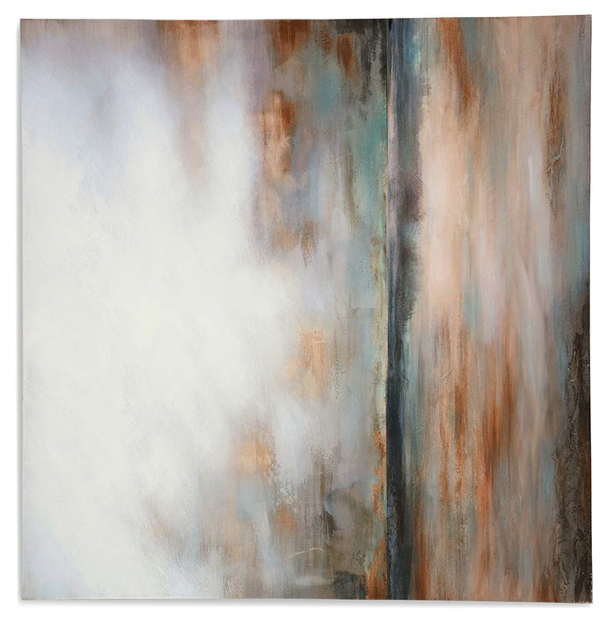 Weatheridge - Grey / Gold - Wall Art Unique Piece Furniture