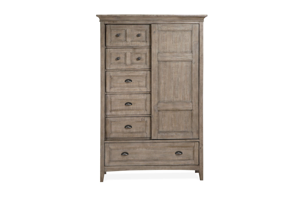 Paxton Place - Wood Door Chest - Dove Tail Grey Unique Piece Furniture