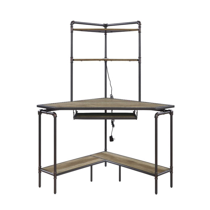 Deliz - Desk - Sand Gray Unique Piece Furniture