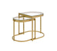 Timbul - Coffee Table (2 Piece) - Clear Glass & Gold Finish Unique Piece Furniture Furniture Store in Dallas and Acworth, GA serving Marietta, Alpharetta, Kennesaw, Milton