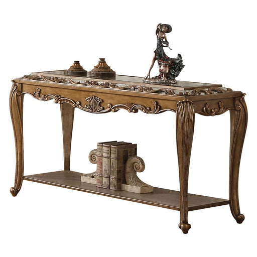 Orianne - Accent Table - Mirrored & Antique Gold Unique Piece Furniture