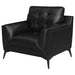 Moira - Upholstered Tufted Chair With Track Arms - Black Unique Piece Furniture