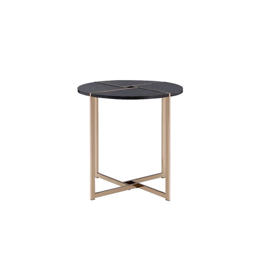 Bromia - End Table - Black & Champagne Unique Piece Furniture