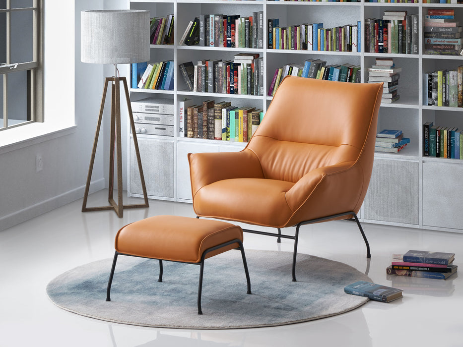 Acme Jabel Accent Chair, Sandstone Top Grain Leather