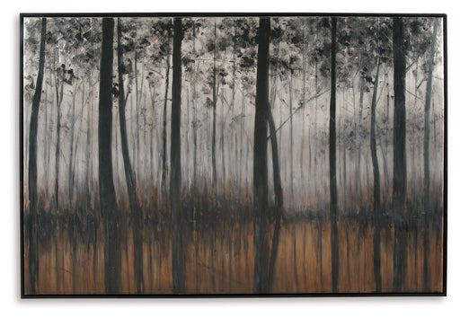 Philyra - Black / Orange / Silver - Wall Art Unique Piece Furniture