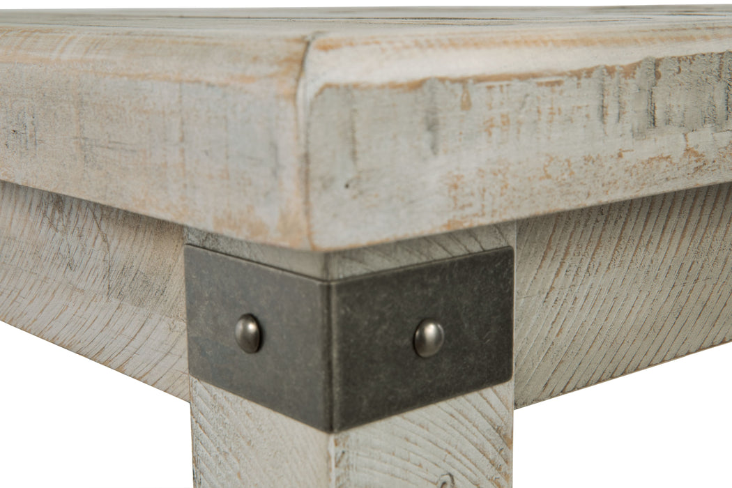 Carynhurst - White Wash Gray - Rectangular End Table Unique Piece Furniture