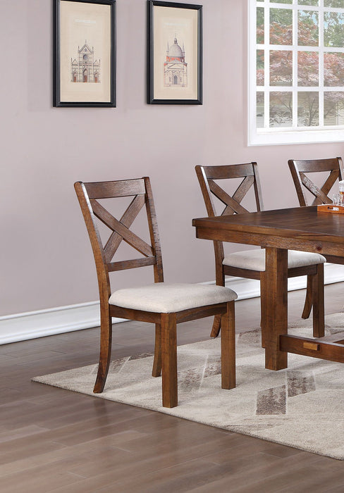 Dining Table 1 Bench And 4 Side Chairs Natural Brown Finish Solid Wood 6 Pieces Dining Table Wooden Contemporary Style Kitchen Dining Room Furniture