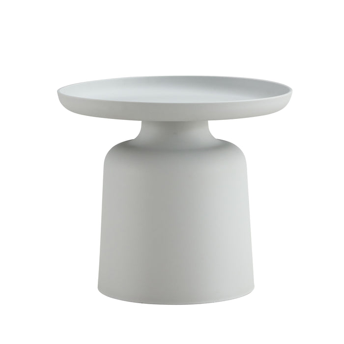 Grey Side Table Plastic Indoor Outdoor Use