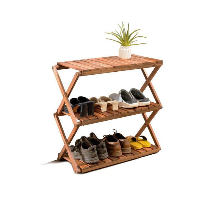 3 Tiers Plants Stand Foldable - Natural