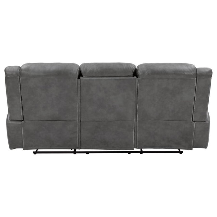 Conrad - Upholstered Motion Sofa - Cool Gray Unique Piece Furniture