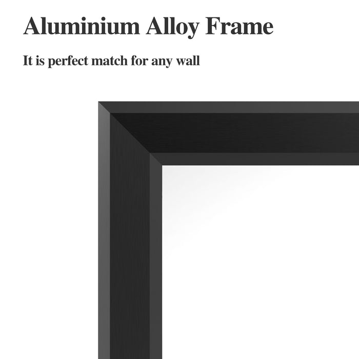 48 X 32" Oversized Modern Rectangle Bathroom Mirror With Balck Frame Decorative Large Wall Mirrors For Bathroom Living Room Bedroom Vertical Or Horizontal Wall Mounted Mirror With Aluminum Frame