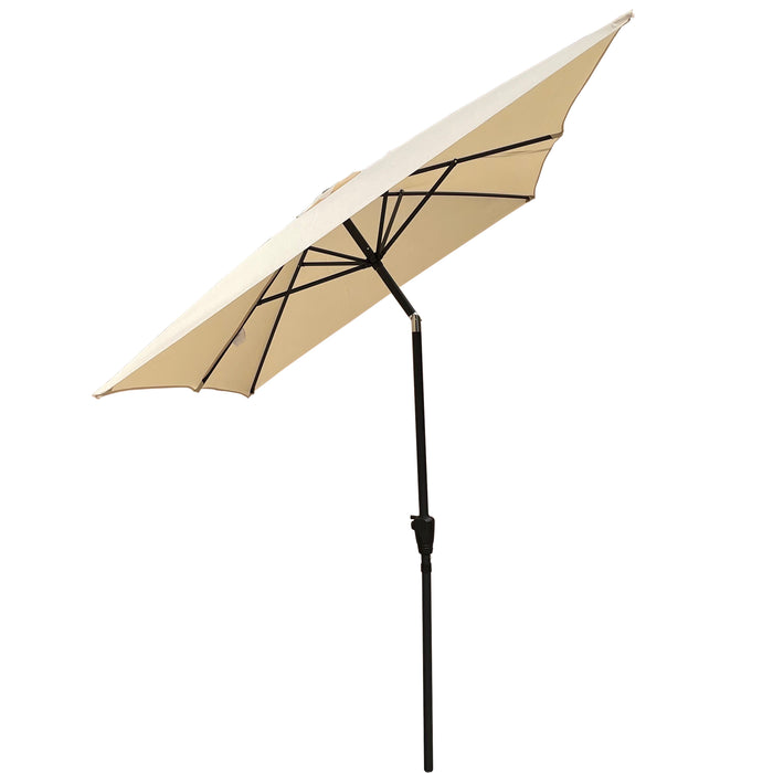 6 X 9 Ft Patio Umbrella Outdoor Waterproof Umbrella With Crank And Push Button Tilt Without Flap For Garden Backyard Pool Swimming Pool Market - Tan