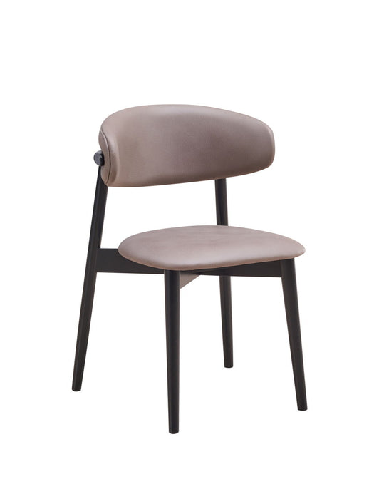 Acme Lanae Side Chair (Set of 2) Gray Fabric & Black Finish