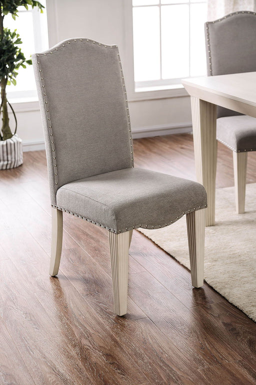 Daniella - Side Chair (Set of 2) - Antique White / Gray Unique Piece Furniture