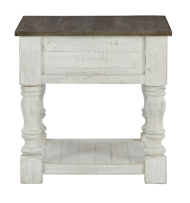 Havalance - White / Gray - Square End Table Unique Piece Furniture