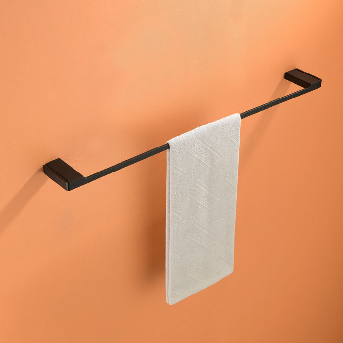 4 Piece Stainless Steel Bathroom Towel Rack Set Wall Mount - Matt Black
