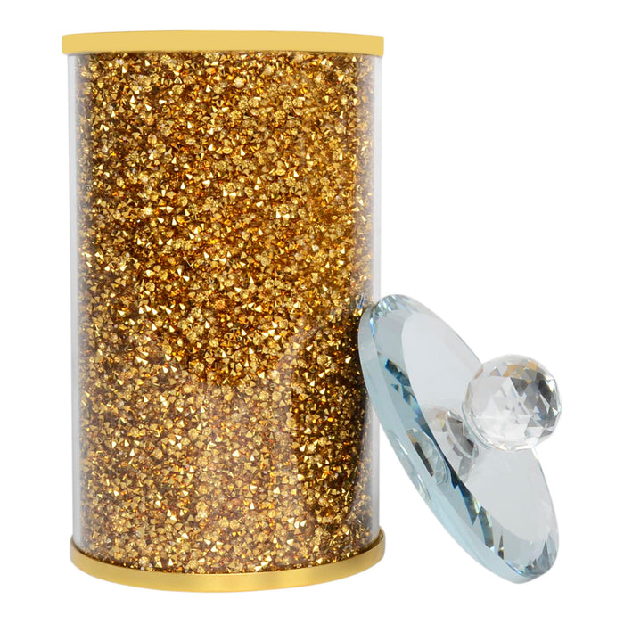Ambrose Exquisite Glass Canister In Gift Box Gold