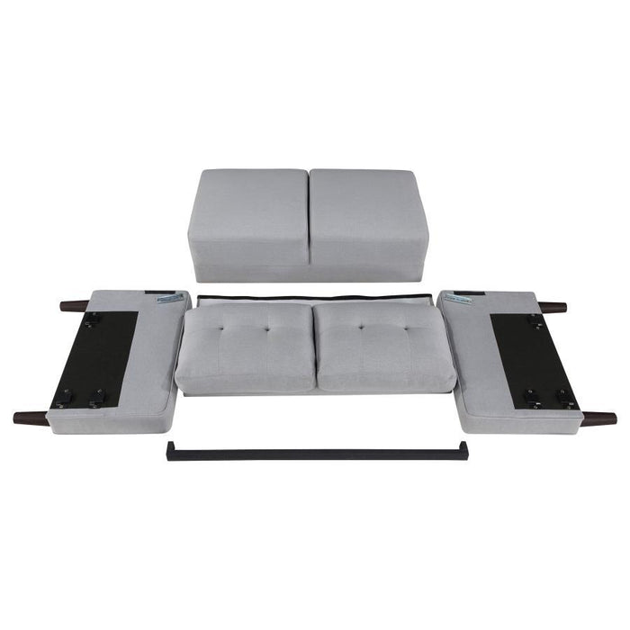 Bowen - Upholstered Track Arms Tufted Sofa Set
