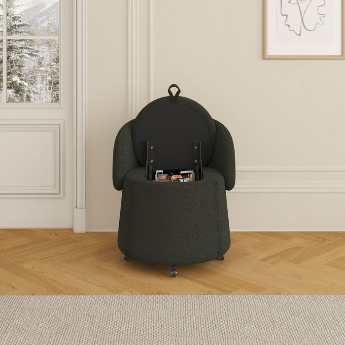 Multi-Functional Stool Can Be Moved For Storage, Teddy Fleece Bedroom And Living Room