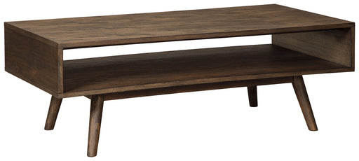 Kisper - Dark Brown - Rectangular Cocktail Table Unique Piece Furniture