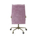 Tinzud - Office Chair - Pink Top Grain Leather Unique Piece Furniture
