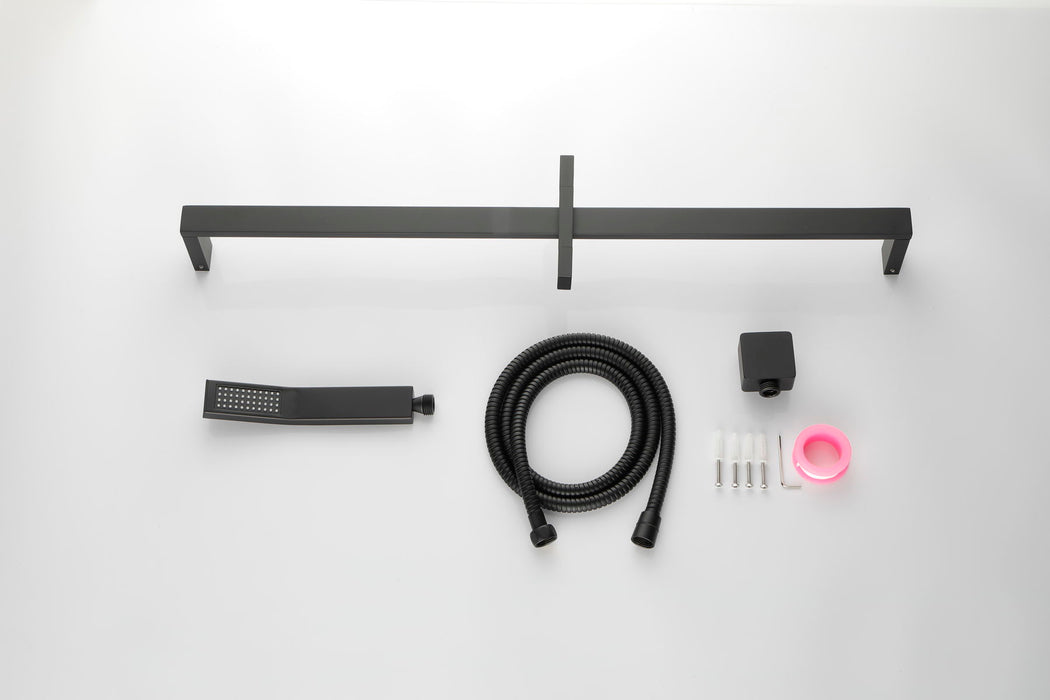 Eco-Performance Handheld Shower With 28-Inch Slide Bar And 59-Inch Hose, Matte Black