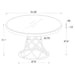 Irene - 5 Piece Round Glass Top Dining Set - White And Chrome Unique Piece Furniture