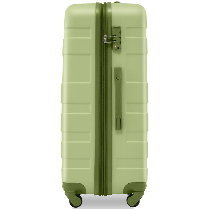 Luggage Sets New Model Expandable Abs Hardshell 3 Pieces Clearance Luggage Hardside Lightweight Durable Suitcase Sets Spinner Wheels Suitcase With Tsa Lock 20''24''28'' (Green)