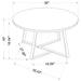 Hugo - Round Coffee Table - White And Matte Black Unique Piece Furniture