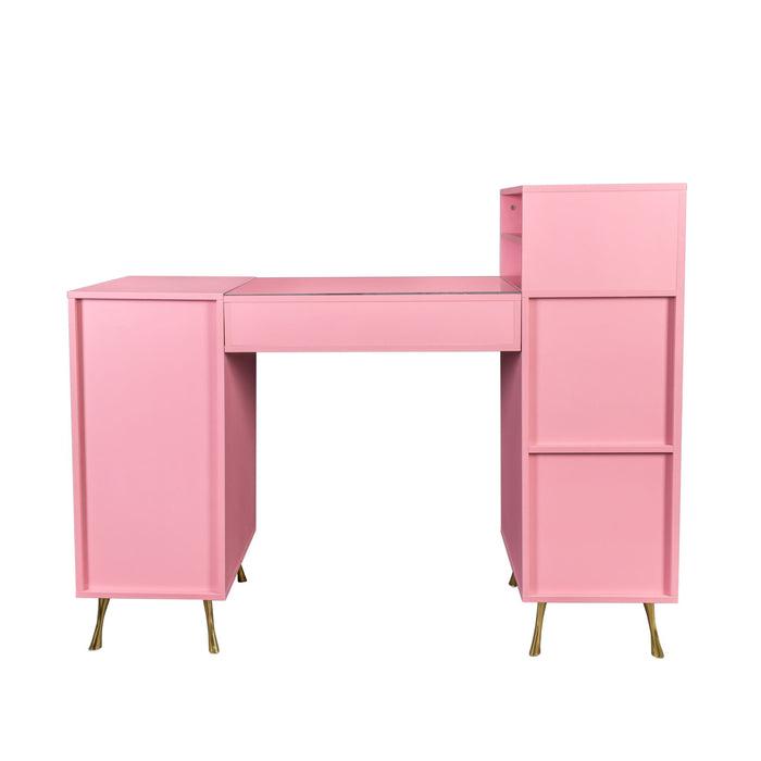 Manicure Table, Nail Makeup Desk With Drawers