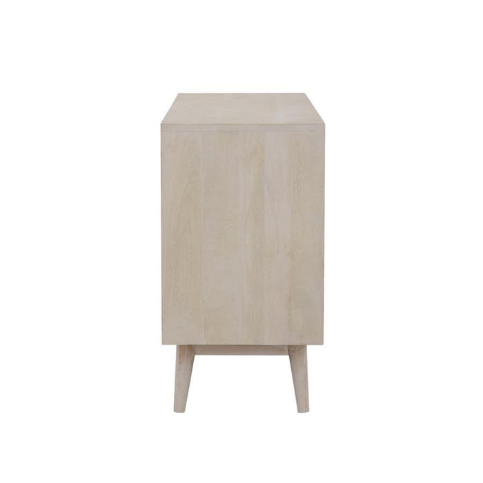 Ixora - 2-Door Accent Cabinet - White Washed And Black Unique Piece Furniture