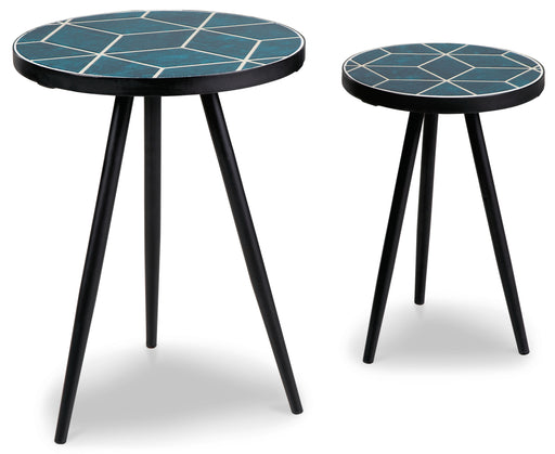 Clairbelle - Teal - Accent Table (Set of 2) Unique Piece Furniture