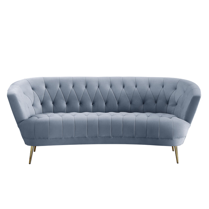 Bayram - Sofa - Light Gray Velvet Unique Piece Furniture
