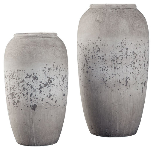 Dimitra - Brown / Cream - Vase Set (Set of 2) Unique Piece Furniture