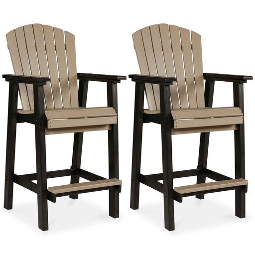 Fairen Trail - Black / Driftwood - Tall Barstool (Set of 2) Unique Piece Furniture