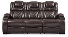 Warnerton - Brown Dark - Pwr Rec Sofa With Adj Headrest Unique Piece Furniture