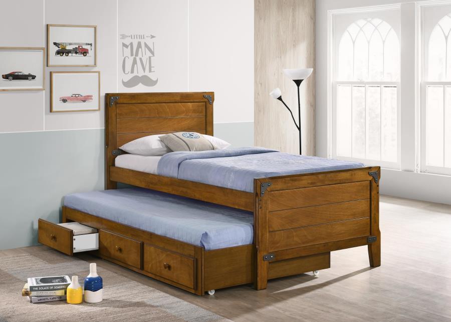 Granger - Twin Captain's Bed With Trundle - Rustic Honey Unique Piece Furniture