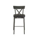 Itzel - Counter Height Chair (Set of 2) - Black PU & Sandy Gray Unique Piece Furniture