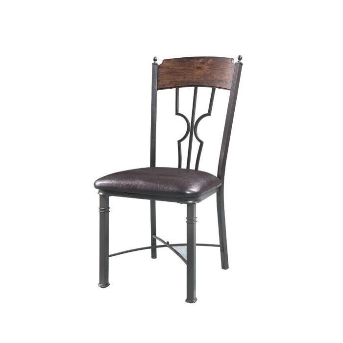 Lynlee - Side Chair (Set of 2) - Espresso PU & Dark Bronze