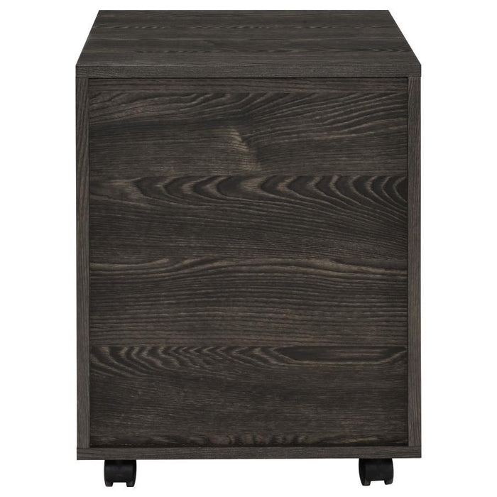 Noorvik - 2-Drawer Mobile File Cabinet - Dark Oak Unique Piece Furniture