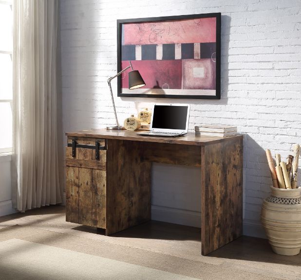 Bellarose - Writing Desk - Rustic Oak Finish Unique Piece Furniture