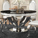 Anchorage - Round Dining Table - Chrome And Black Unique Piece Furniture