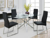 Carmelo - X-Shaped Dining Table - Chrome And Clear Unique Piece Furniture