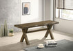 Alston - X-Shaped Dining Bench - Knotty Nutmeg Unique Piece Furniture